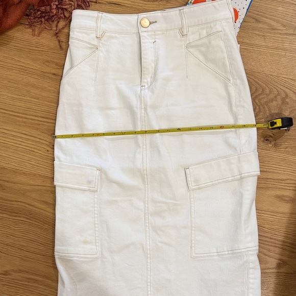 Democracy White Denim Skirt Size 6 - Picture 10 of 10